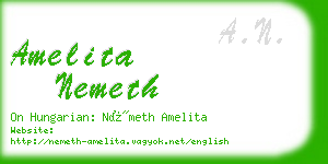 amelita nemeth business card